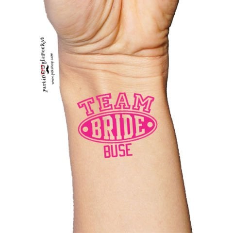 Team Bride Logo İsme Özel Dövme