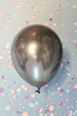 Krom Gümüş Balon Aynalı Balon 10lu
