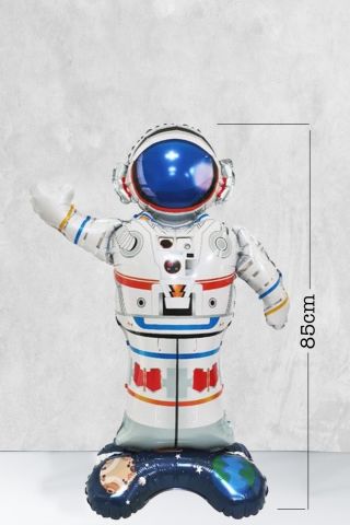 Ayaklı Astronot Balon Uzay Konsept Doğum Günü Balonu Büyük Astronot 85cm