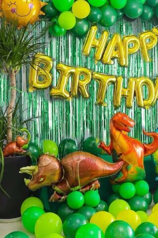 Dinozor Folyo Balon Triceratops Dinazor Balon Doğum Günü Balonu 110cm