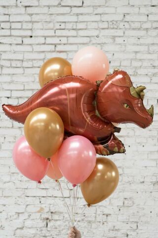 Dinozor Folyo Balon Triceratops Dinazor Balon Doğum Günü Balonu 110cm