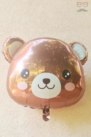 Tatlı Ayı Kafa Balon Teddy Bear Folyo Balon Doğum Günü Balonu