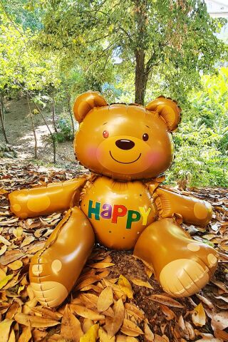 Oturabilen Ayı Balon Teddy Bear Tatlı Ayı Doğum Günü Parti Balonu