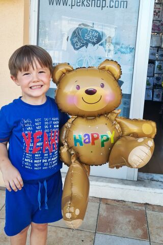 Oturabilen Ayı Balon Teddy Bear Tatlı Ayı Doğum Günü Parti Balonu