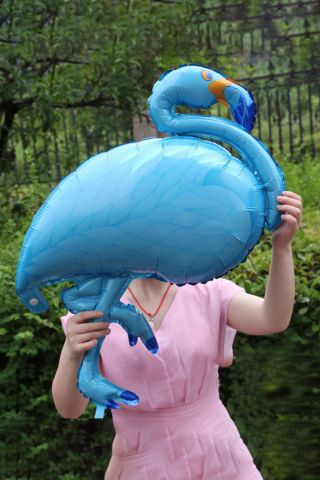 Flamingo Folyo Balon MAVİ 100 cm