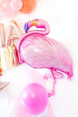 Flamingo Folyo Balon PEMBE 100cm