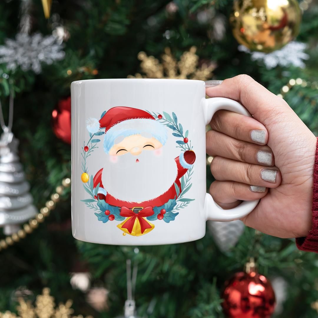 Sevimli Noel Baba Kupa Bardak Yılbaşı Hediyesi Kupa Kahve Fincanı