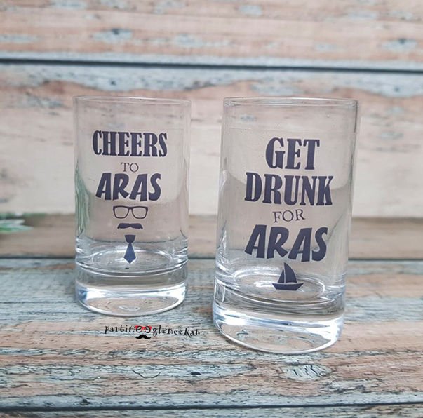 Drunk Baskılı Kişiye Özel Shot Bardağı