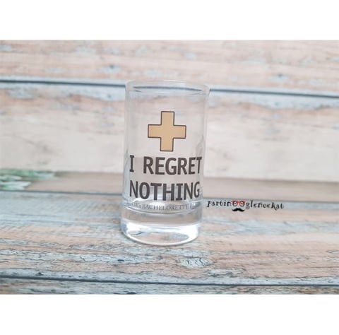 Regret Nothing İsme Özel Baskılı Shot Bardağı