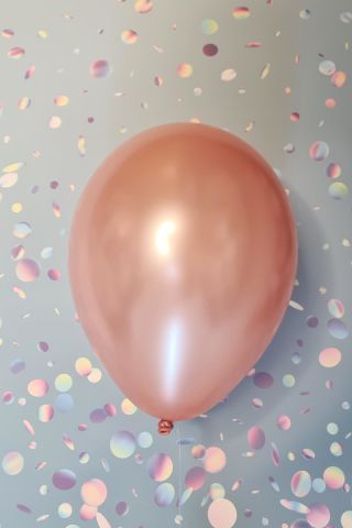 Rose Gold Metalik Balon 12'' 30 cm Metalik Balon 10lu Paket