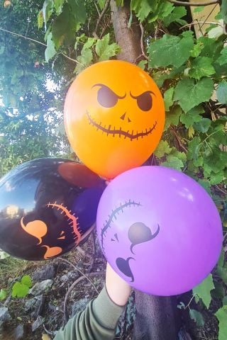 Cadılar Bayramı Balonları 10lu Paket Halloween Baskılı Balonlar