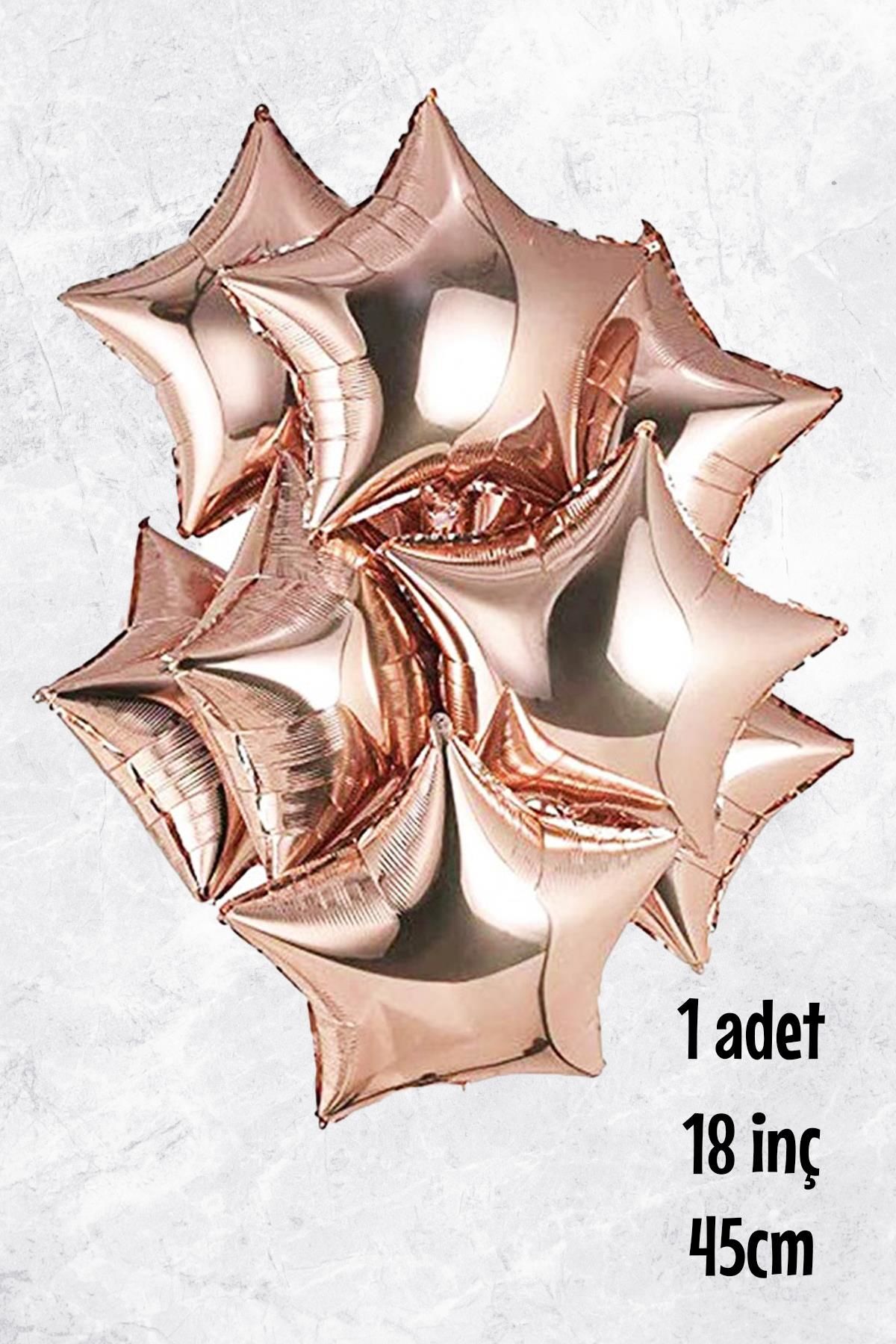 Yıldız Balon Rose Gold Yıldız Folyo Balon 18'' 45cm - 1 Adet