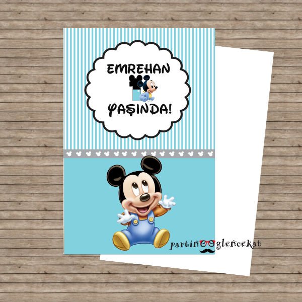 Mickey Mouse Konsept Dilek Kartı