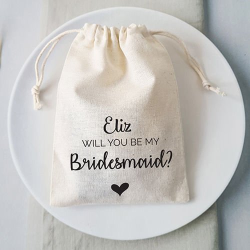 Tek Tek İsimli Will You Be My Bridesmaid? Bez Kese