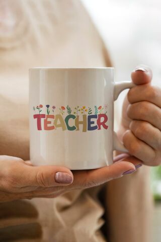 Öğretmenler Günü Hediyesi Kupa Bardak Teacher Baskılı