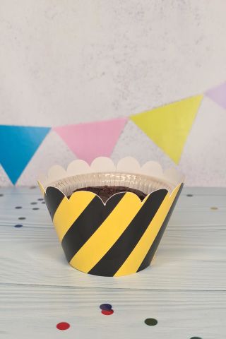 İnşaat Konsepti Cupcake Sargısı 10'lu