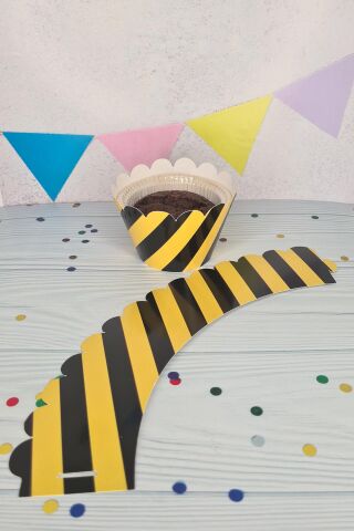 İnşaat Konsepti Cupcake Sargısı 10'lu