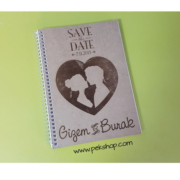 Kişiye Özel Defter - Save The Date