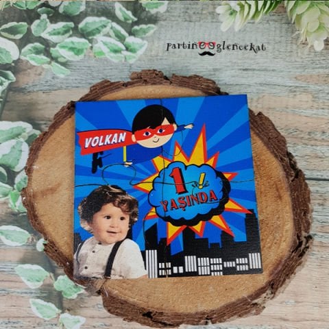 Superman Konsept Ahşap Puzzle Magnet