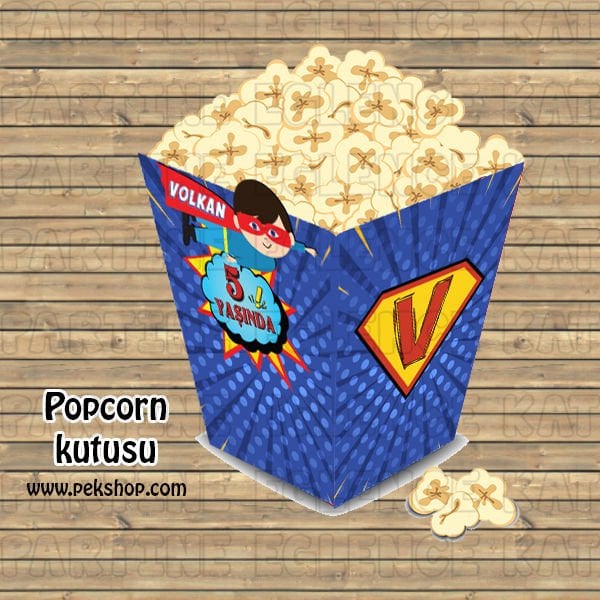 Supermen Konsept Popcorn Kutusu