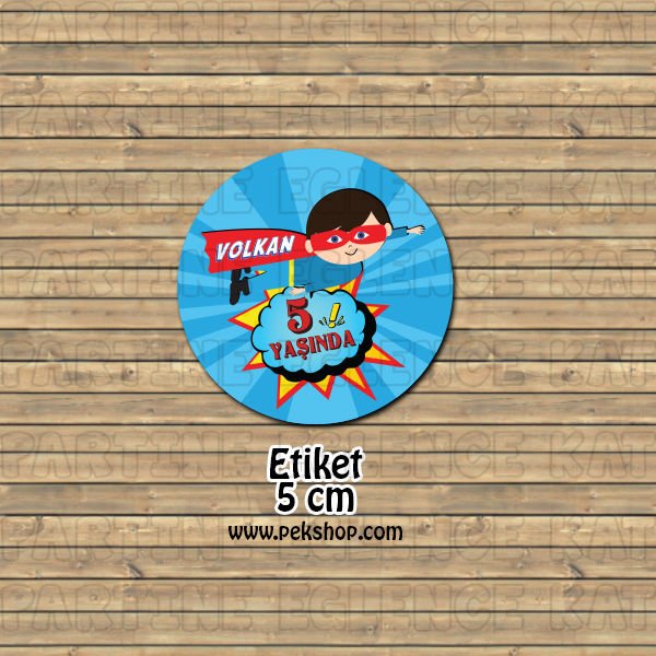 Supermen Konsept 35 Adet 5cm Etiket