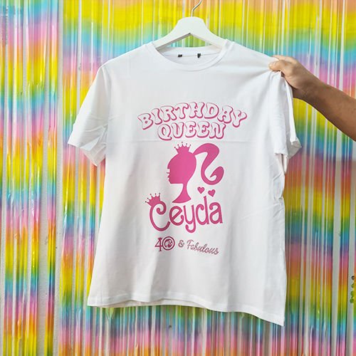 Barbie Konsept Doğumgünü Baskılı Tshirt