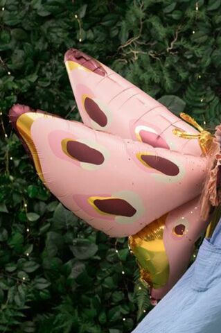 Büyük Kanatlı Kelebek Folyo Balon Giyilebilir İpli Balon