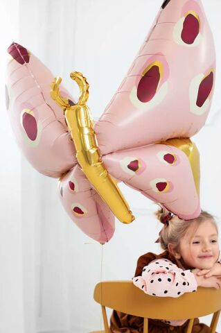 Büyük Kanatlı Kelebek Folyo Balon Giyilebilir İpli Balon