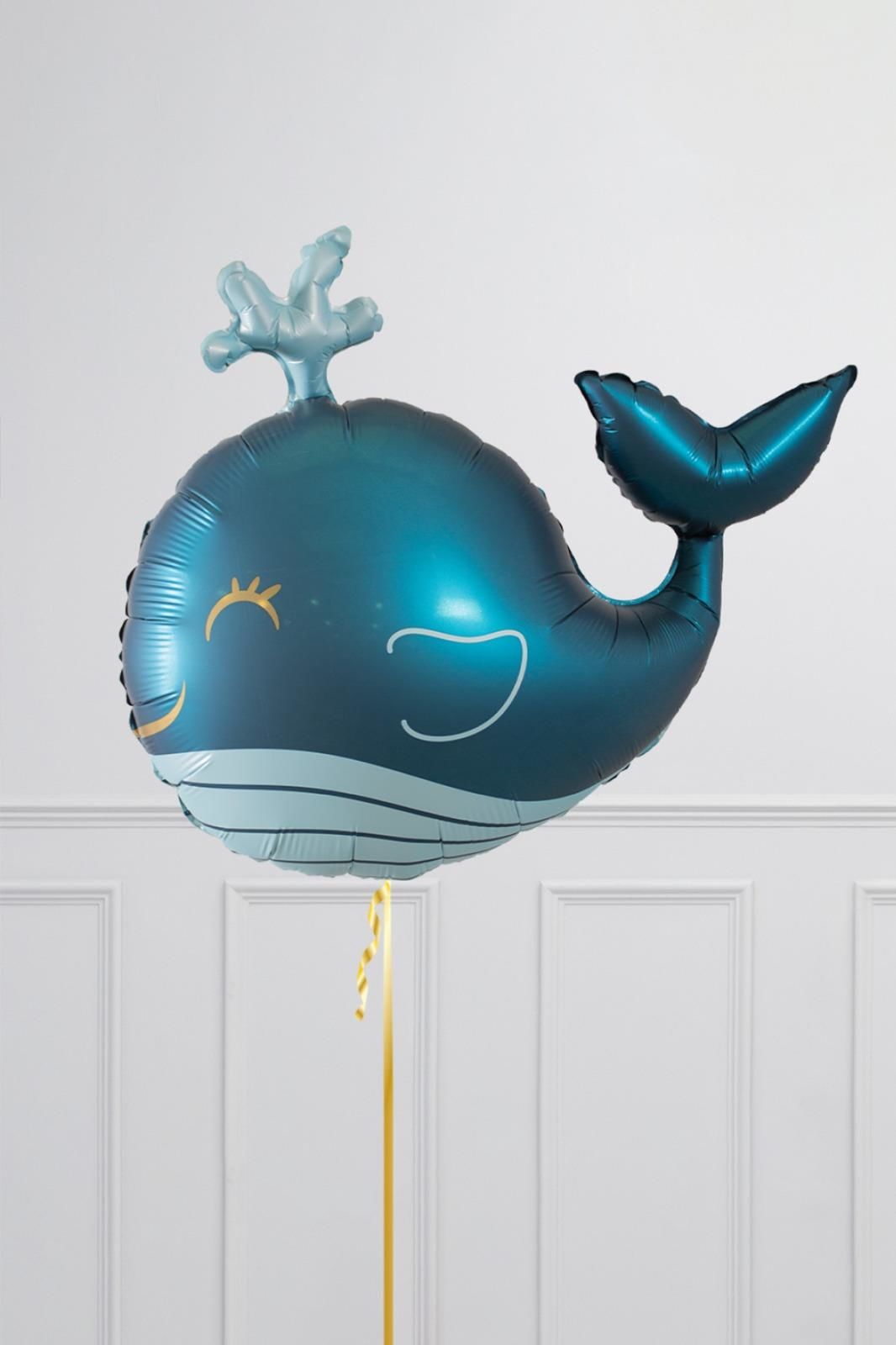 Koyu Mavi Balina Şekilli Folyo Balon 90cm