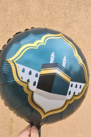 Yuvarlak Kabe Görselli Folyo Balon 18inç  Ramazan Balonları