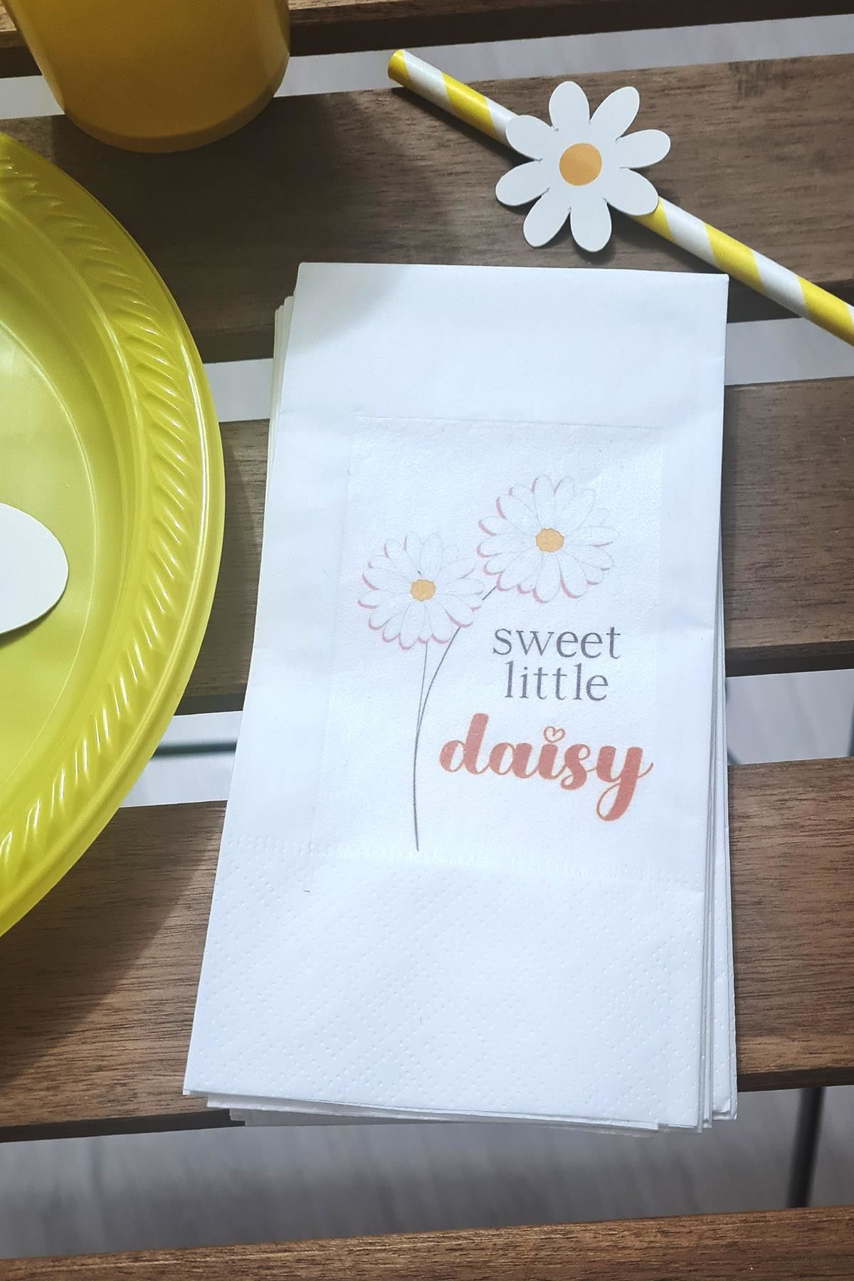 Papatya Konsept Peçete Sweet Little Daisy Sunum Peçetesi 20li