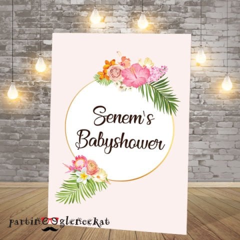 Aloha Baby Shower Karşılama Panosu