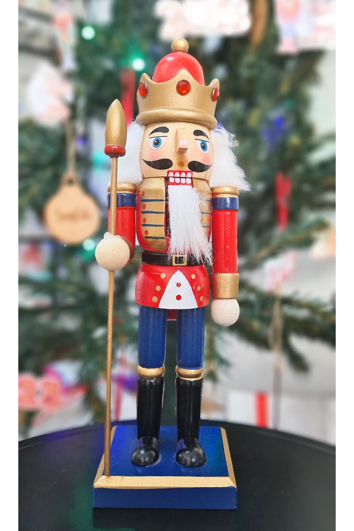 Fındıkkıran Asker Yılbaşı Süsü Dekor Objesi Hareketli Nutcracker Kurşun Asker Süs 25 cm