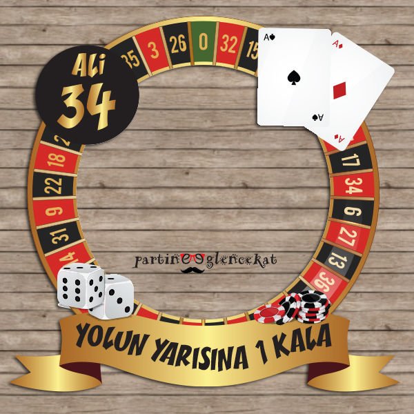 Poker Konsept Doğum Günü Hatıra Fotoğraf Çerçevesi