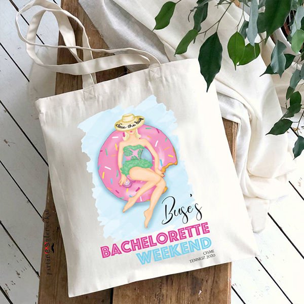 Bachelorette Weekend İsme Özel Baskılı Omuz Çantası