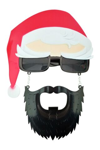 Yılbaşı Parti Gözlüğü Şapkalı Sakallı Noel Baba Eğlenceli Yeni Yıl Parti Gözlüğü