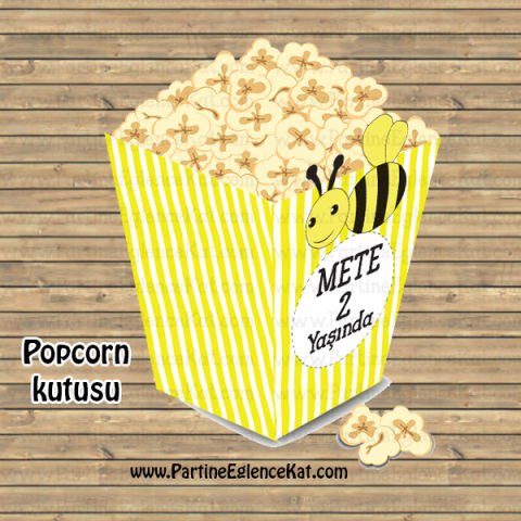 Arı Konsept Popcorn Kutusu