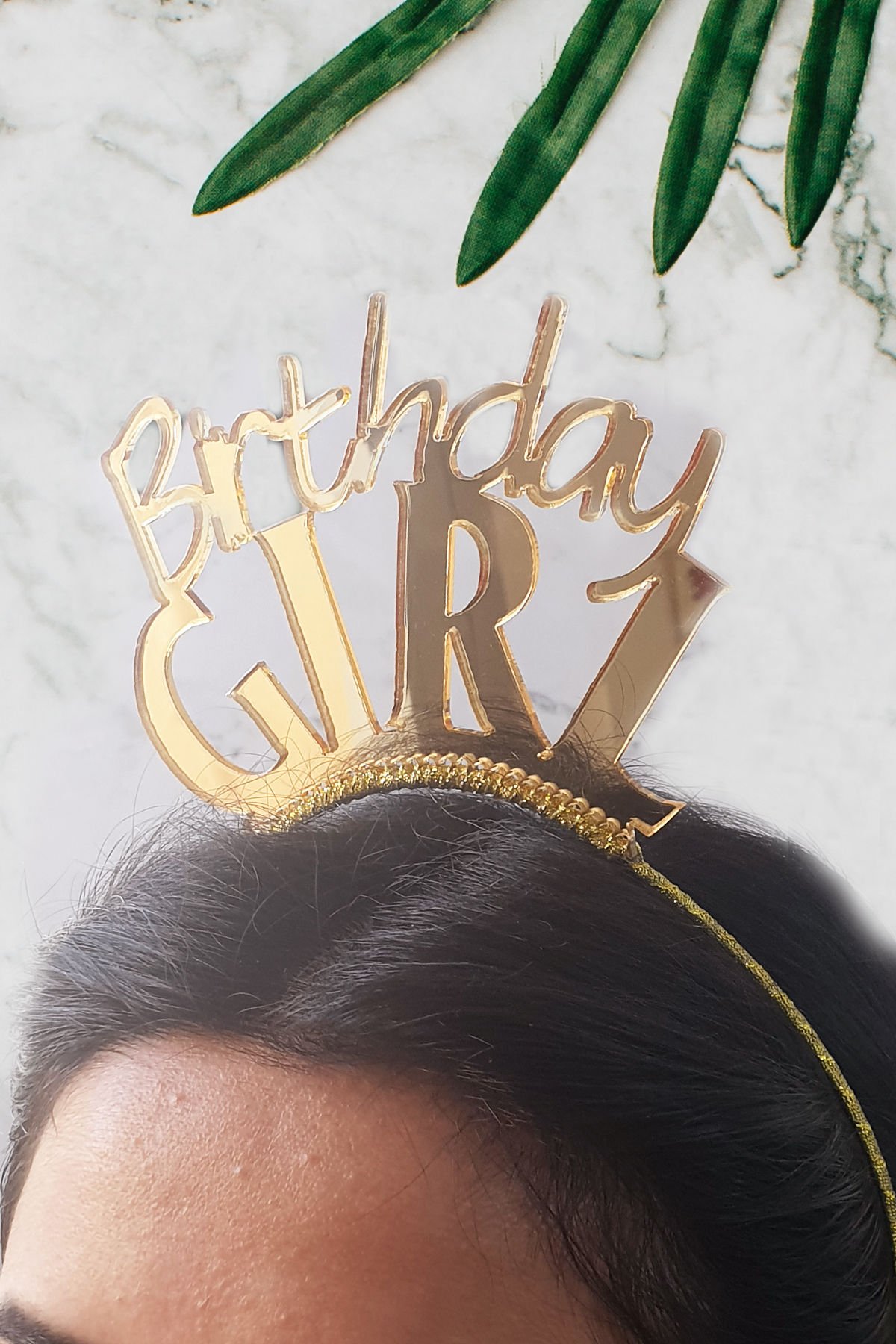 Altın Birthday Girl Doğum Günü Tacı