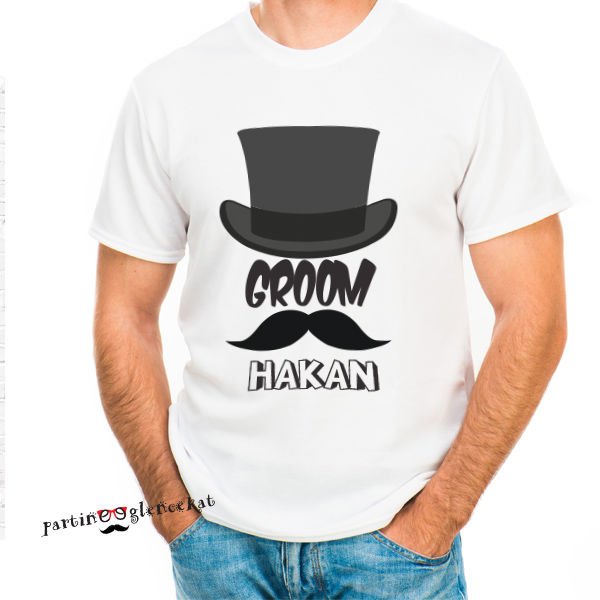 İsme Özel Baskılı Damat Tshirt