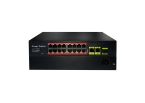 Uranium POE-1621SFP-200W 16 Port 10/100 2xGigabit Rj45 1xSfp Uplink 200w Poe Switch