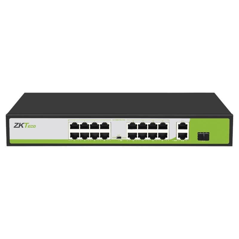 Zkteco PE162-200-C 16 Port 2xGigabit +1xSfp Uplink Poe Switch