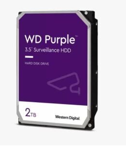 WD Purple WD22PURZ 2TB 3.5″ 5400RPM 64MB SATA 6GB/s 7x24 Güvenlik Diski