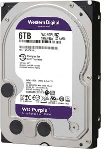 WD Purple WD63PURZ 6TB 3.5″ 5700RPM 256MB SATA3 7x24 Güvenlik Diski