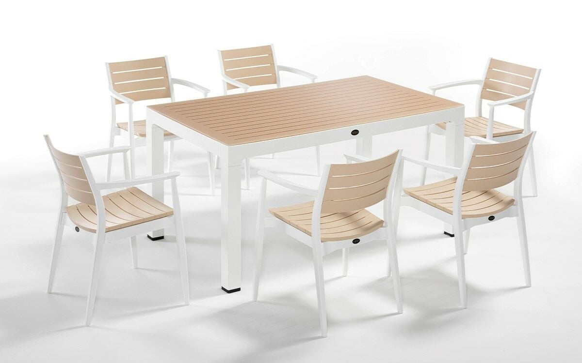 REGNUM04 CAPPUCCİNO BEYAZ 6'LI BAHÇE TAKIMI