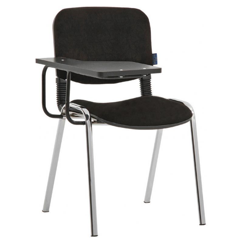 Form Krom Ayaklı Konferans Sandalyesi Siyah