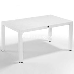 90x150 PP Rattan Görünümlü Masa Beyaz