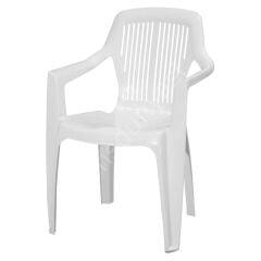 Vanga Kollu Plastik Sandalye Beyaz