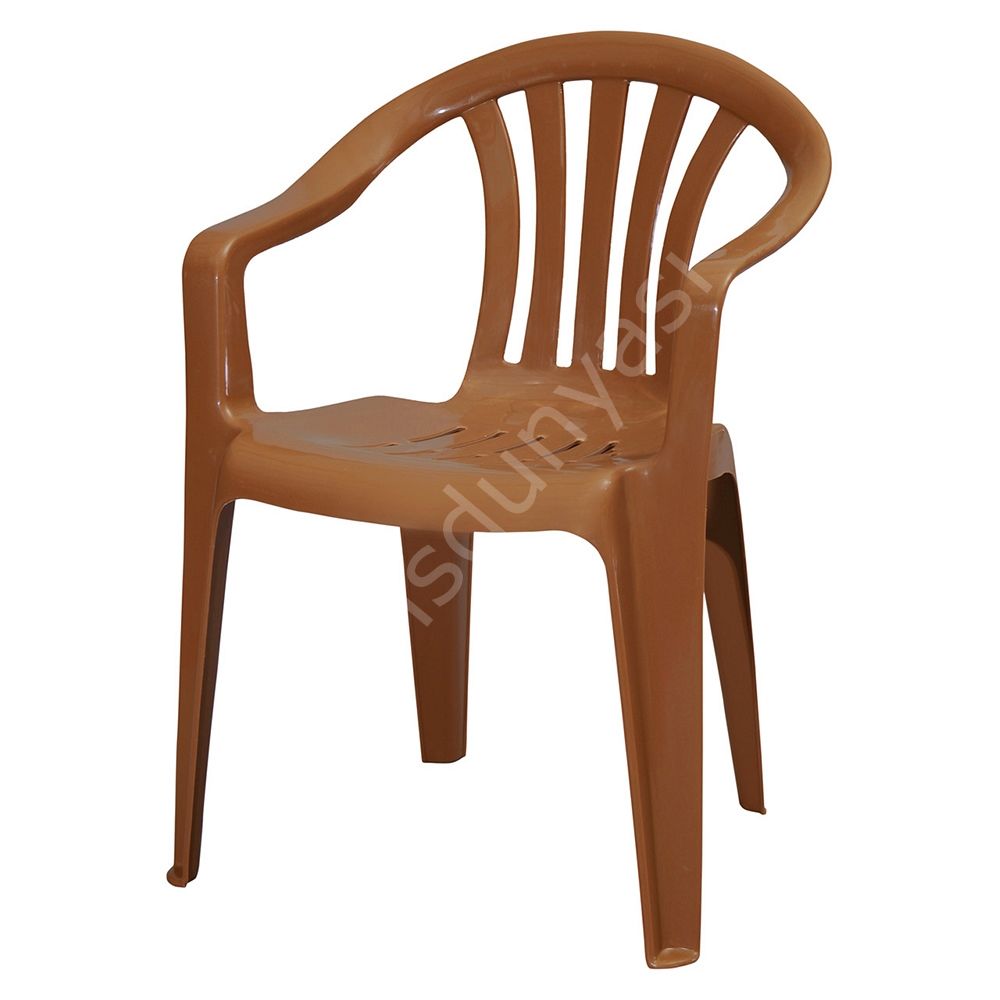 Yelda Plastik Sandalye Kahve