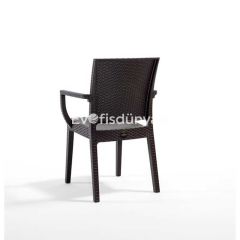 Falkao Kollu Rattan Görünümlü Sandalye