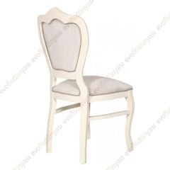 Klasik Oymalı Ahşap Sandalye Beyaz